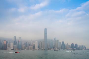 Hong Kong Cityscape in Fog
