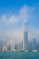 Fototapeta na wymiar Hong Kong Cityscape in Fog