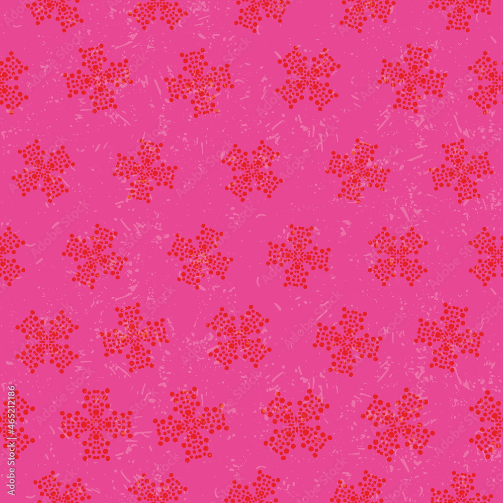 Poster pink and red dotted cross vector seamless repeat pattern print background