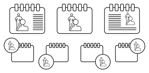 Acclaim, agree vector icon in calender set illustration for ui and ux, website or mobile application
