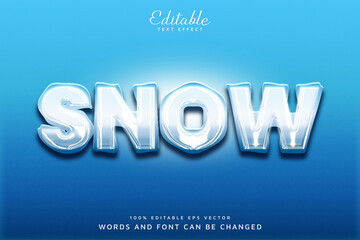 Snow Ice Effect Editable Text Effect