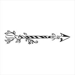 Ethnic arrows, feathers. Boho style. boho arrow vector
