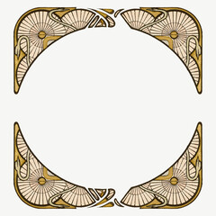 Art nouveau pattern element vector, remixed from the artworks of Alphonse Maria Mucha - obrazy, fototapety, plakaty