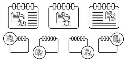 Bribe, contract vector icon in calender set illustration for ui and ux, website or mobile application