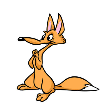Red fox animal character illustration cartoon