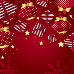 Obraz premium Christmas winter greeting card background. Merry Christmas greeting cards. Winter Holidays art templates. Suitable for social media post, mobile apps, banner design and web/internet ads.
