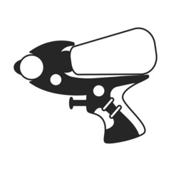 Water gun vector icon.Black vector icon isolated on white background water gun.
