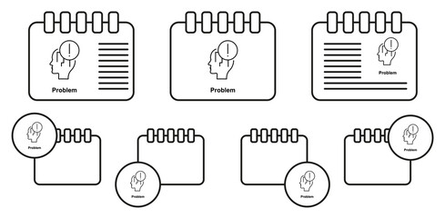 Panic, exclamation, head vector icon in calender set illustration for ui and ux, website or mobile application