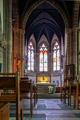 Fototapeta na wymiar Carantec. Chœur de l'église Saint-Carantec. Finistère. Bretagne