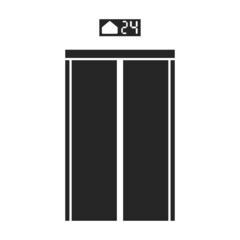 Door vector icon.Black vector icon isolated on white background door .