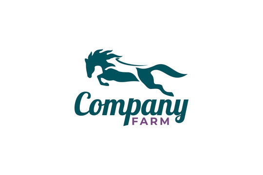 horse and dog logo vector graphic with negative space style for any business.