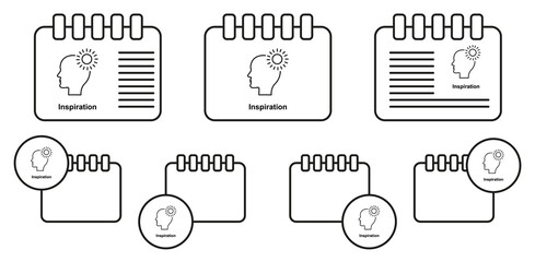 Dream, head, inspiration vector icon in calender set illustration for ui and ux, website or mobile application