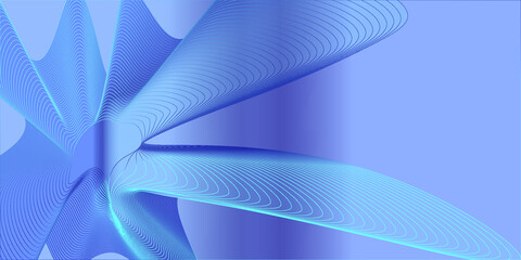 Abstract Blue Background with Waves