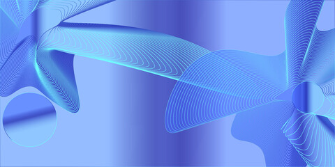Abstract Blue Background with Waves