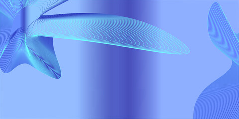 Abstract Blue Background with Waves