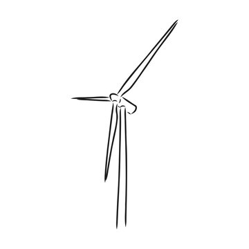 Windmill. Doodle style. excellent vector illustration, EPS 10