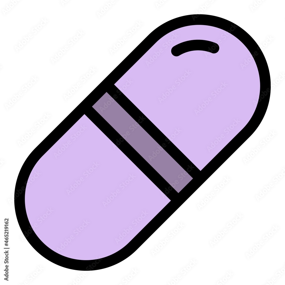 Wall mural health capsule icon. outline health capsule vector icon color flat isolated