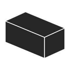 Block aerated vector icon.Black vector icon isolated on white background block aerated.