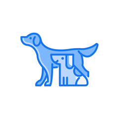 Pets Vector blue colours Icon Design illustration. Veterinary Symbol on White background EPS 10 File