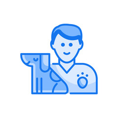 Veterinary Vector blue colours Icon Design illustration. Veterinary Symbol on White background EPS 10 File