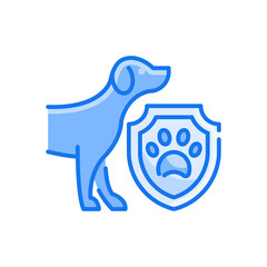 Pet Insurance Vector blue colours Icon Design illustration. Veterinary Symbol on White background EPS 10 File