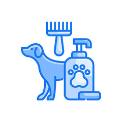 Grooming Vector blue colours Icon Design illustration. Veterinary Symbol on White background EPS 10 File