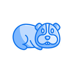 Guinea Pig Vector blue colours Icon Design illustration. Veterinary Symbol on White background EPS 10 File