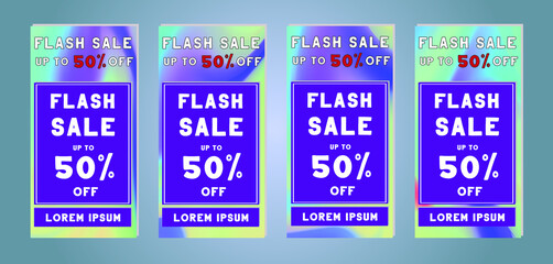 Set of creative social media banners stories for online shopping. Trendy vector sale and discount backgrounds