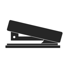 Stapler vector black icon. Vector illustration staple of puncher on white background. Isolated black illustration icon of stapler .
