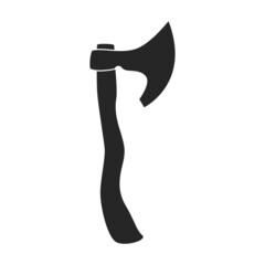 Axe of medieval vector black icon. Vector illustration weapon ancient on white background. Isolated black illustration icon axe of medieval .