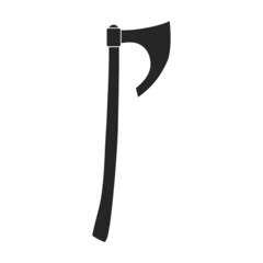 Axe of medieval vector black icon. Vector illustration weapon ancient on white background. Isolated black illustration icon axe of medieval .