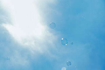 Happy Bubbly Sky Background