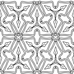 Geometric seamless pattern black and white