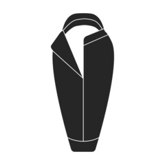 Sleeping bag vector icon.Black vector icon isolated on white background sleeping bag .