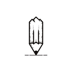 Pencil Mountain Icon Set for your business