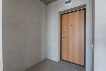 interior of the apartment without decoration in gray colors