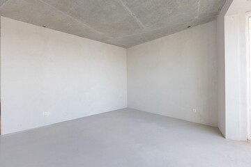 Obraz premium interior of the apartment without decoration in gray colors