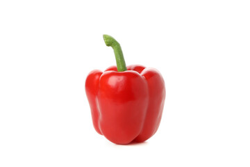 Red bell pepper isolated on white background