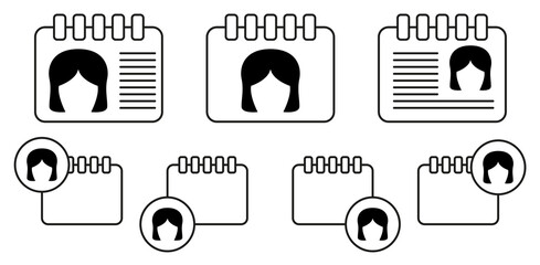 Hair, woman, haircut retro vector icon in calender set illustration for ui and ux, website or mobile application