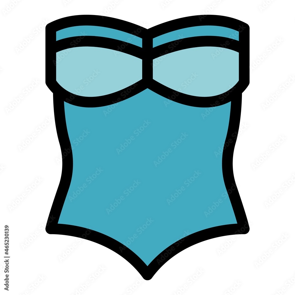 Sticker Swimsuit icon. Outline swimsuit vector icon color flat isolated - Stickers