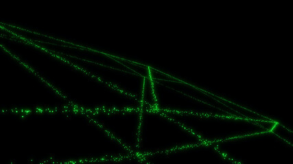 abstract web of particles. space abstraction. geometric dark background 8k