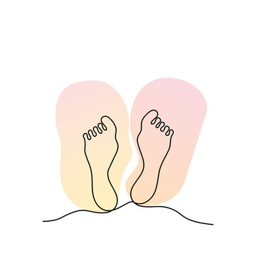 recommend clip art: Line art feet hand drawing. Spa pedicure line art. Beauty care.