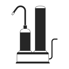 Filter jug vector icon.Black vector icon isolated on white background filter jug.