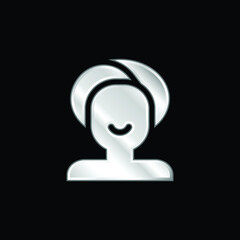 Beauty Salon silver plated metallic icon