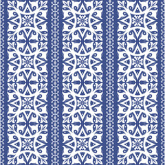 Seamless tiles background in portuguese style in grey. Mosaic pattern for ceramic in dutch, portuguese, spanish, italian style - 465232119