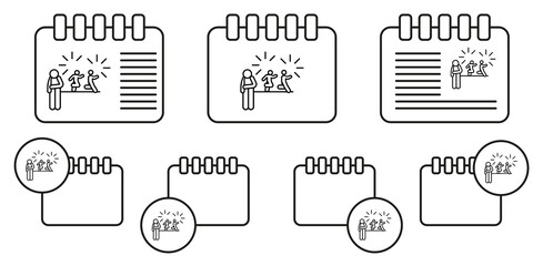 home schooling, feeling isolated vector icon in calender set illustration for ui and ux, website or mobile application