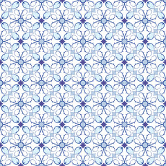  Seamless tiles background. Mosaic pattern for ceramic in dutch, portuguese, spanish, italian style. - 465232391