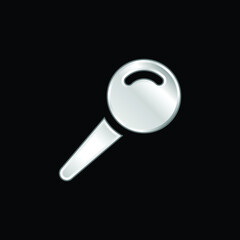 Big Pin silver plated metallic icon