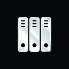 Binders silver plated metallic icon