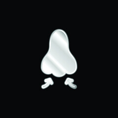 Breathe silver plated metallic icon